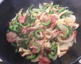 A picture of step 6 of Stir fried Goya with eggs and bacon 🍳.
