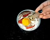A picture of step 3 of Kaddu Ke Patte Ka Vada Orissa style.