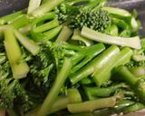 Hình bước làm 1 của món Bông cải xào thịt xay
