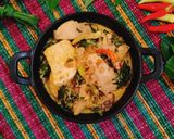 Foto langkah ke 8 dari resep Ayam Masak Daun Singkong (Mix Tahu).