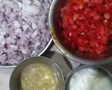 A picture of step 1 of Kadai Chicken.