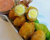 Foto del paso 10 de la receta Huevos de codorniz en tempura con salsa rosa