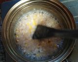 Foto langkah ke 3 dari resep Mpasi 8m+ bubur tim, ikan layang, jagung manis,bayam dan tomat.
