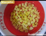 A picture of step 2 of Aloo Poha (Potato with Flattened Rice Pulao).