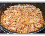 Foto del paso 3 de la receta: Arroz negro con calamares y salsa alioli