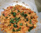 A picture of step 8 of Baingan Bhaji.
