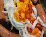 A picture of step 4 of Just a Hankering for Sausage Onion Peppers Sandwich.