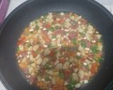 Foto langkah ke 4 dari resep Nasi sosis sayur kukus sehat (bekal sekolah buat ahboys).