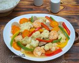 Foto langkah ke 4 dari resep Ca kembang kol Pelangi.