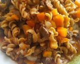 Foto del paso 6 de la receta: Carne en salsa con fideo (comida rápida)
