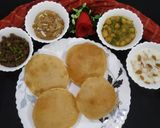A picture of step 11 of Chana Halwa Puri.