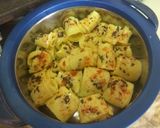 A picture of step 6 of Rj special Khandvi.