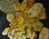A picture of step 2 of Raw banana veg.