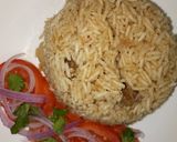 A picture of step 4 of Pilau njeri &kachumbari#my style #author marathon.