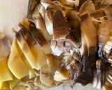 A picture of step 1 of Mocha Bhorta or Banana Blossom mashed.