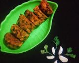 A picture of step 6 of Kothimbir Vadi.