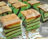 Foto langkah ke 9 dari resep Pandan Coklat Ogura cake.