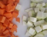 Foto del paso 3 de la receta: Arroz con presa ibérica, verduras de otoño y bosque de bimi