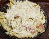 Pesto s tészta sajttal (+virsli+majonéz) recept fázis 3 fotója