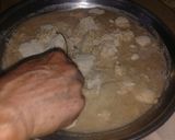A picture of step 2 of Suji ka halwa.