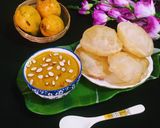 A picture of step 9 of Mango Kheer and Puri.