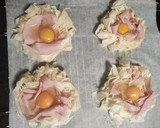 Foto del paso 3 de la receta: Nidos crujientes de jamón y huevo