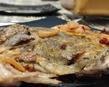 Foto del paso 9 de la receta: Gallo de San Pedro a la Plancha a la Bilbaína con Patatas Gajo y Mayonesa de Soja