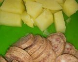 Foto del paso 3 de la receta: Papas al horno con chorizo y champiñones 😍