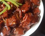 A picture of step 3 of CHILLI CHICKEN and VEG FRIED RICE.