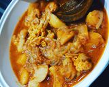 A picture of step 7 of Gobhi aloo curry.