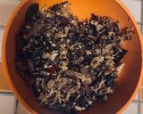 A picture of step 4 of Banana blossom(vazhaipoo poriyal) fry.
