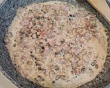 Foto del paso 3 de la receta: Libro de pollo relleno de champiñones, queso y lacón