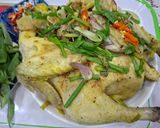 Hình bước làm 5 của món Gà Ta Hấp Hành