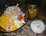 A picture of step 1 of Salad 2.