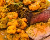 A picture of step 8 of Air Fryer London Broil with Shrimp.
