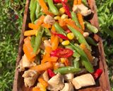 Foto langkah ke 6 dari resep Tumis buncis,wortel,jagung,ayam (menu diet sehat).