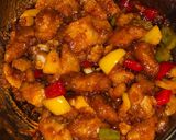 A picture of step 5 of Stir fried basmati rice and sweet and sour fish fillet.