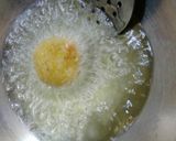 A picture of step 8 of Fried Sambhar Rice Balls with stuffed Concasse Sauce.