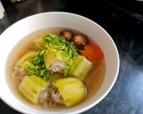 รูปขั้นตอนการทำที่ 6 ของ แกงจืดแตงร้านยัดไส้หมูสับ (เมนูอาหารลูก 1 ขวบขึ้นไป)