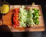 A picture of step 4 of Proso millet salad Jain.