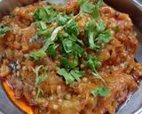 A picture of step 7 of Authentic Kathiyawadi Bengan Bhartha.