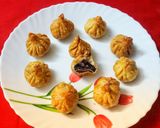 A picture of step 9 of Fried Mawa Chocolate Modak.