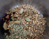 A picture of step 3 of Kashayam (South Indian chai).