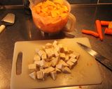 Foto del paso 5 de la receta: Hortalizas con lenguaditos fritos y salsa de don roquefort para Tutti