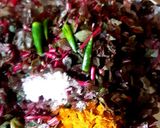 পাঁচ ফোঁড়ন দিয়ে লাল শাক রেসিপির ধাপ 1 ছবি