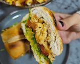 Foto del paso 5 de la receta: Sándwich gourmet de pesto y tomatitos confitados ♡