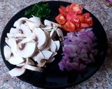 A picture of step 2 of Quinoa with mushroom.