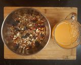 A picture of step 1 of Eggless plum cake.