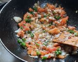 A picture of step 3 of Fresh Green Methi leaves bhaji.