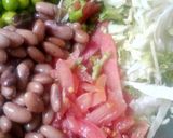 A picture of step 3 of Mexican salad in Indian style.